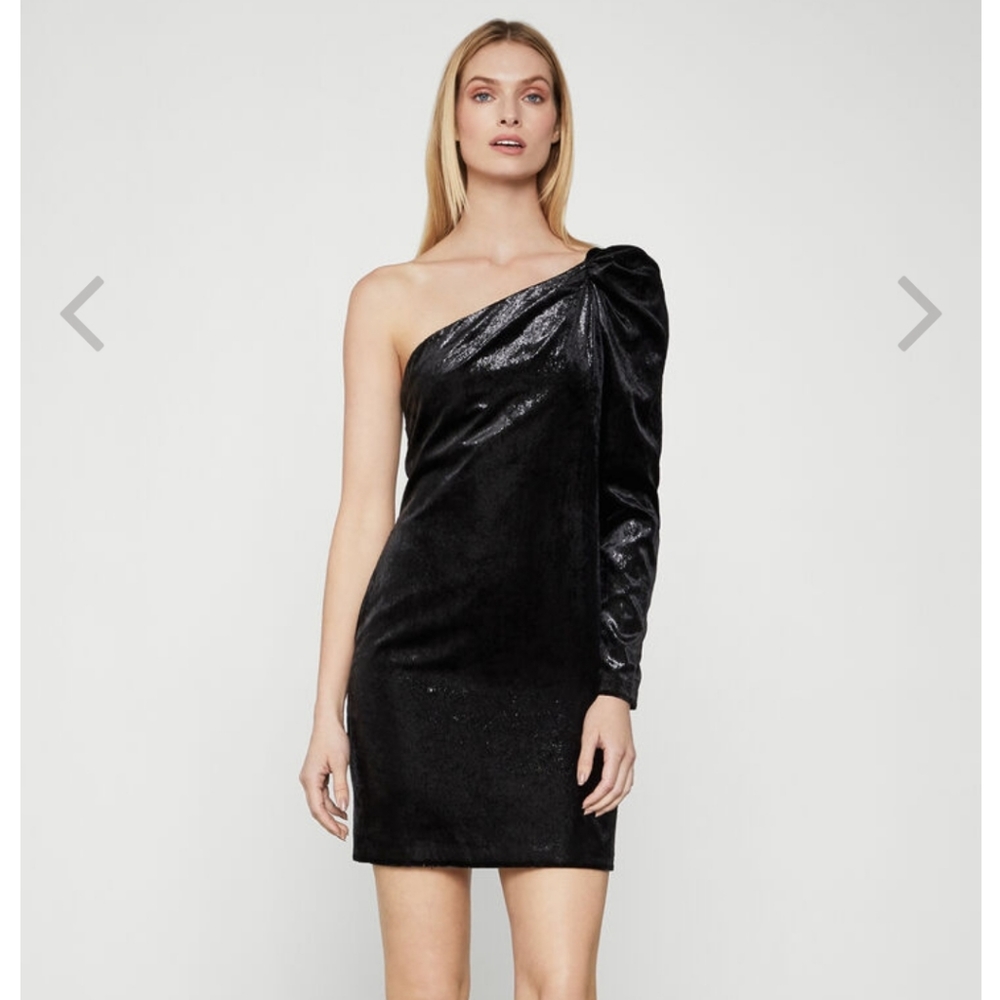Bcbgmaxaria one shoulder mini dress